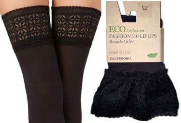 CALZEDONIA eco kolekcja, pończochy samonośne hold UPS T.1/2 s/m 36/38