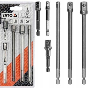 YATO ADAPTER HEX DO NASADEK KPL.6szt. (1/4