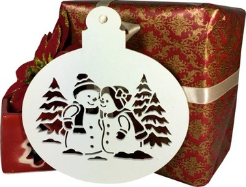 BOMBKA ZAWIESZKA OZDOBA ŚWIATECZNA BAŁWANKI 30CM