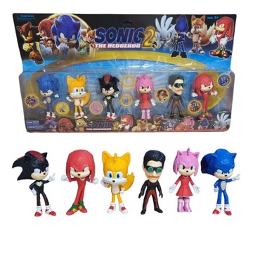 Zestaw Figurek 6szt The Hedgehog SONIC KOSMITA BOHATERSKIE ZABAWKI FIGURKI