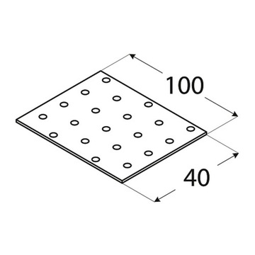 PP2 ПЛАСТИНА ПЕРФОРИРОВАННАЯ КАРПАНСКАЯ СОЕДИНИТЕЛЬНАЯ 40x100x2 10шт DOMAX ПЛОСКИЙ ПЛАСТИНКА