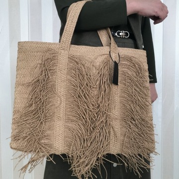 СОЛОМНАЯ СУМКА SHOPPER BEACH, БЕЖЕВАЯ