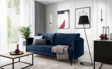 Sofa rozkładana z funkcją spania i z pojemnikiem Revi