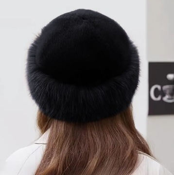 ШАПКА ЗИМНЯЯ ЖЕНСКАЯ, СТИЛЬНАЯ, МОДНАЯ, Элегантная, ТЕПЛАЯ, ИСКУССТВЕННЫЙ МЕХ Cd1