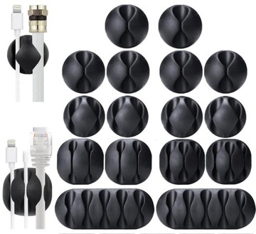 16x ORGANIZER UCHWYT ZACZEP KLIPS DO KABLI OR