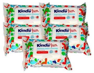 Kindii fun NAWILŻANY PAPIER TOALETOWY MOKRE CHUSTECZKI zapachowe
