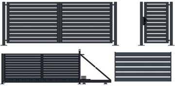 GARD Ворота для забора 100х150см D220 RAL9005+O