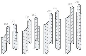 LK2 СОЕДИНИТЕЛЬ ДЛЯ СТРОИЛ УГЛОВОЙ СОЕДИНИТЕЛЬ ДЛЯ ПРОГОНА 170x32 ПРАВЫЙ 10шт.