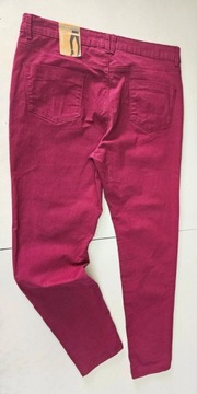 M&S spodnie jeansowe bordowe jegging 46