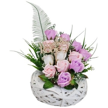 Букет мыльных цветов, розы, цветочная коробка, ПОДАРОК ​​на РАЗНЫЕ СЛУЧАИ, День матери