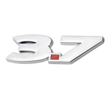 Srebro 3.7 Emblemat znaczek Naklejki na karoserię do Ford 10*3cm