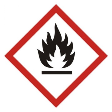 Produkt łatwopalny naklejka znak BHP 10x10