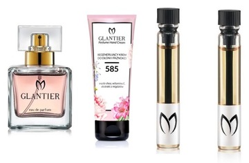 f4 GLANTIER nr 585 zestaw o wartości 68,00 perfumy krem próbki