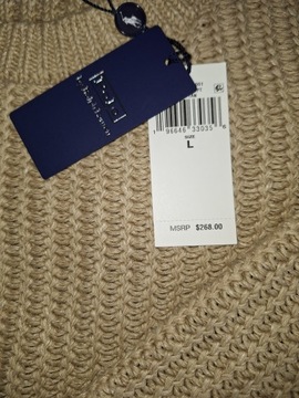 Polo Ralph Lauren luksusowy sweter z lnem M/L