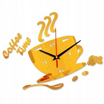 3D зеркальные настенные часы в форме кофейной чашки Moder