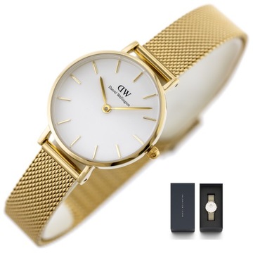 ZEGAREK DAMSKI DANIEL WELLINGTON DW00100350 ZŁOTY Petite Evergold 28mm +BOX