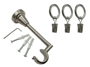 МЕТАЛЛИЧЕСКИЙ ПОТОЛОЧНЫЙ КАРДИНС 19мм СМЕСЬ на выбор КОНЦЫ НИКЕЛЬ 180см оцинкованный