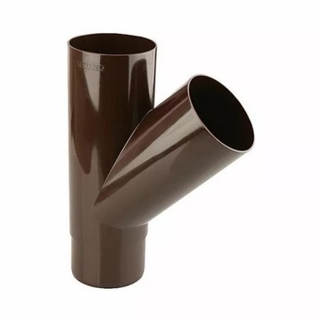 Trójnik rynnowy 105/75mm brązowy Marley