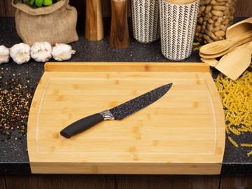 ДОСКА БАМБУКОВАЯ, ДОСКА РАЗДЕЛОЧНАЯ ДВУХСТОРОННЯЯ, 58x38