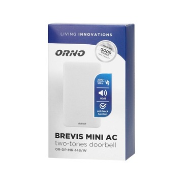 ПРОВОДНОЙ ДВЕРНОЙ ЗВОНОК 230В BIM-BAM BREVIS