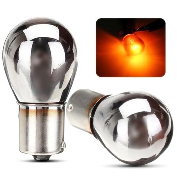 2x ŻARÓWKA PY21W BAU15s 12V POMARAŃCZOWA CHROM