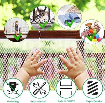 ЗАЩИТНАЯ СЕТКА ДЛЯ БАЛЛЮСТРАЦИИ ЛЕСТНИЦЫ 300x78 КОМПЛЕКТ