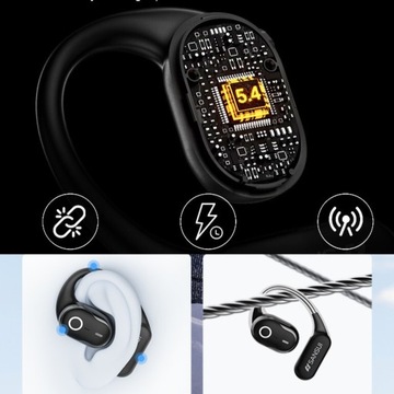 SŁUCHAWKI BEZPRZEWODOWE zauszne SANSUI w26 dwa mikrofony BLUETOOTH 5.4