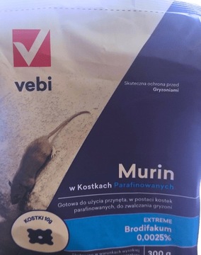 Vebi Murin EXTREME 300 G Trutka Przynęta do Zwalczania Myszy Szczurów