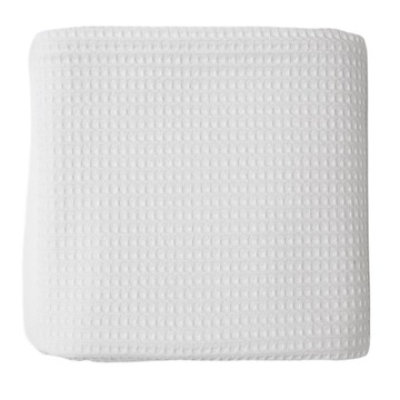 Biały ręcznik waflowy gofrowany 90x180 cm bawełna