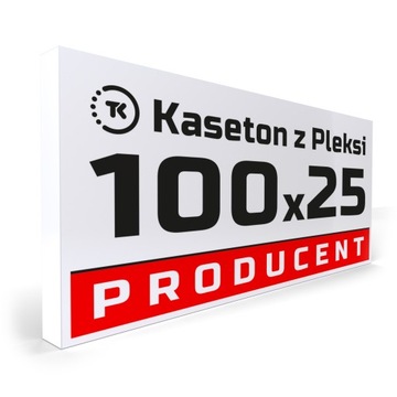 Kaseton z Pleksi reklamowy LED 100x25cm