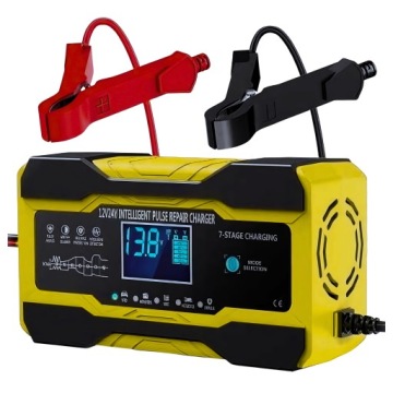 Univerzální usměrňovač 12/24V 5/10A LCD automatický Agm StartStop pro motocykl