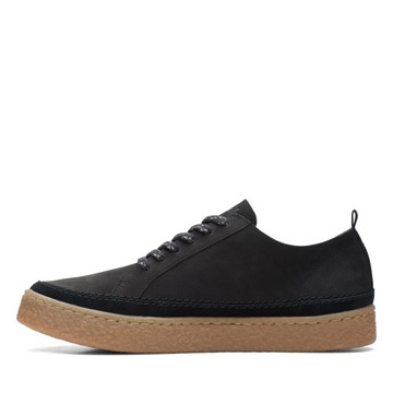 Trampki damskie skórzane Clarks Barleigh Lace czarne 37.5