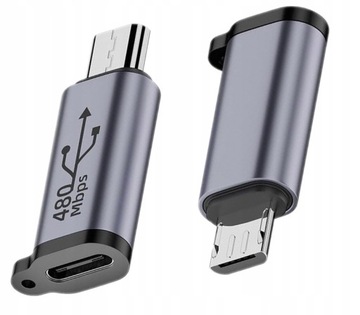 ADAPTER PRZEJŚCIÓWKA KABLA USB-C NA MICRO USB SZYBKIE ŁADOWANIE 18W 480Mb