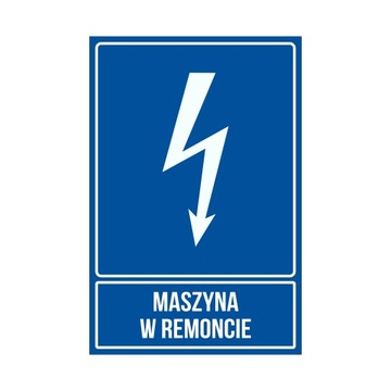 Tabliczka Maszyna w Remoncie 30x20 PCV 1mm