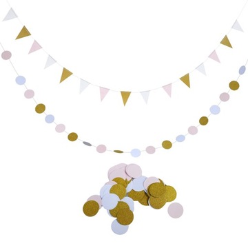 Треугольный круглый баннер 100 круглых домашних вечеринок