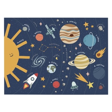 Plakat edukacyjny KOSMOS PLANETY 30x40 UKŁAD SŁONECZNY dla dzieci