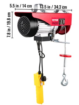 Лебедка электрическая VEVOR 125/250кг