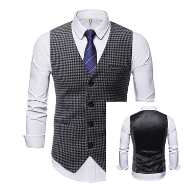 Retro Patchwork Imitation Leather Vest Mens Jacket