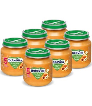 BoboVita Jabłka banany i brzoskwinie ZESTAW 6x125g