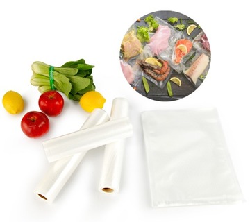 ФОЛЬГА ДЛЯ ВАКУУМНОЙ УПАКОВКИ 5 РОЛИКОВ 28X300 / 20X300 см