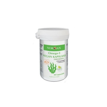 Norsan Omega-3 Vegan 1700 mg 80 kapsułek