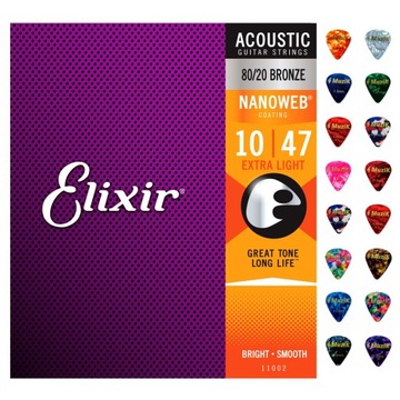 Struny do gitary akustycznej Elixir 10-47 | 11002