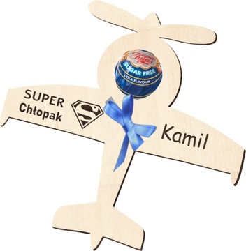 PREZENT Na DZIEŃ CHŁOPAKA SAMOLOT NA LIZAK UCHWYT