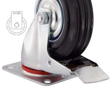 НАБОР ИЗ 4 ШТ. Полочная тележка WHEELS fi 125 123STGU125