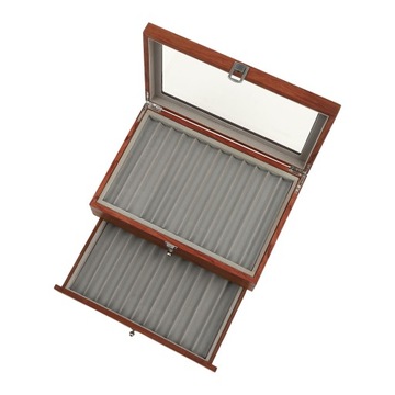 Трехслойная деревянная коробка для перьевых ручек