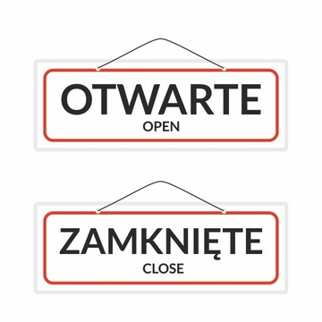 Tabliczka OTWARTE ZAMKNIĘTE OPEN/CLOSE
