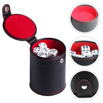 НАБОР ИГРОВЫХ КОСТЕЙ, КОНТЕЙНЕР ДЛЯ КРУЖЕК, 5 ПРОФЕССИОНАЛЬНЫХ КУБИКОВ ДЛЯ ВЕЧЕРИНКИ