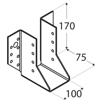 Опора соединительная балка подвесная WB 100/170 WB31 DMX