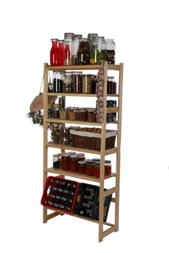 Полка деревянная для кладовки ЛСР, 6 полок, Натуральный