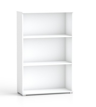 REGAŁ NA KSIĄŻKI ZABAWKI BIAŁY TRZY PÓŁKI 80 CM